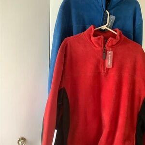 New GAP Men's Red and Blue Fleece Pullovers